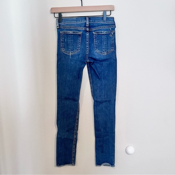 Rag & Bone Women's Distressed Skinny Jean Size 24 Blue Pockets Classic - Picture 5 of 13
